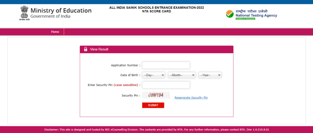 [aissee.nta.ac.in] Sainik School Admission 2025- Aissee.ntaonline.in