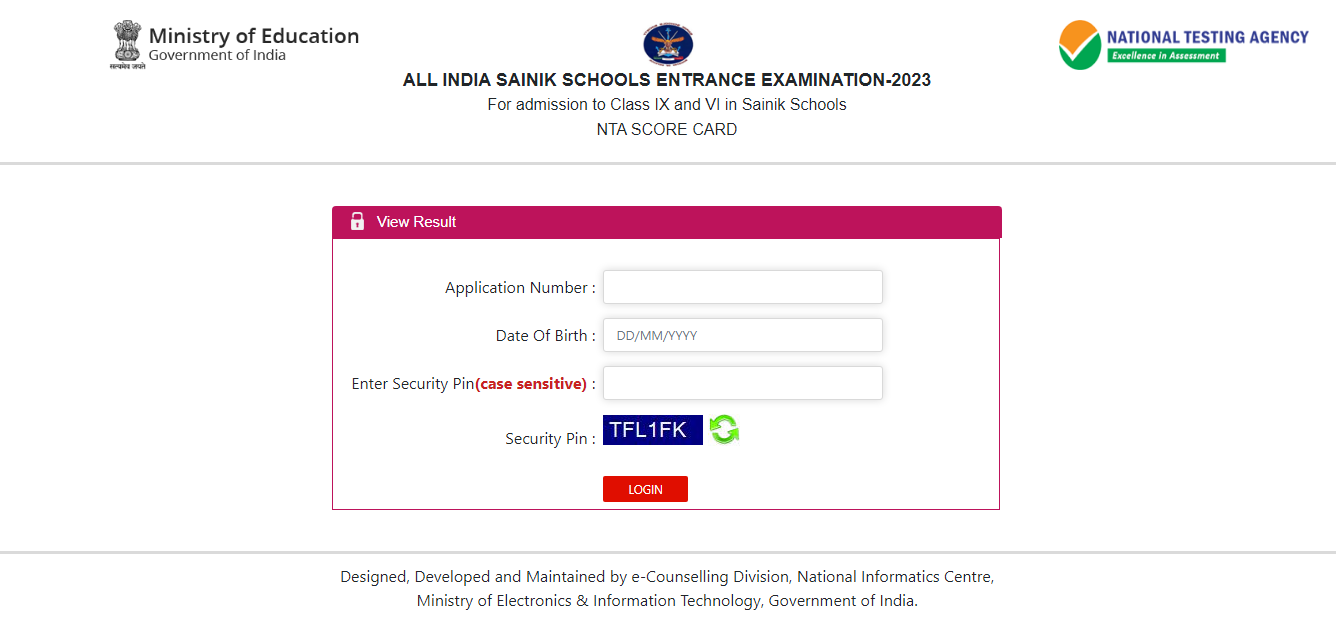 Sainik School Result