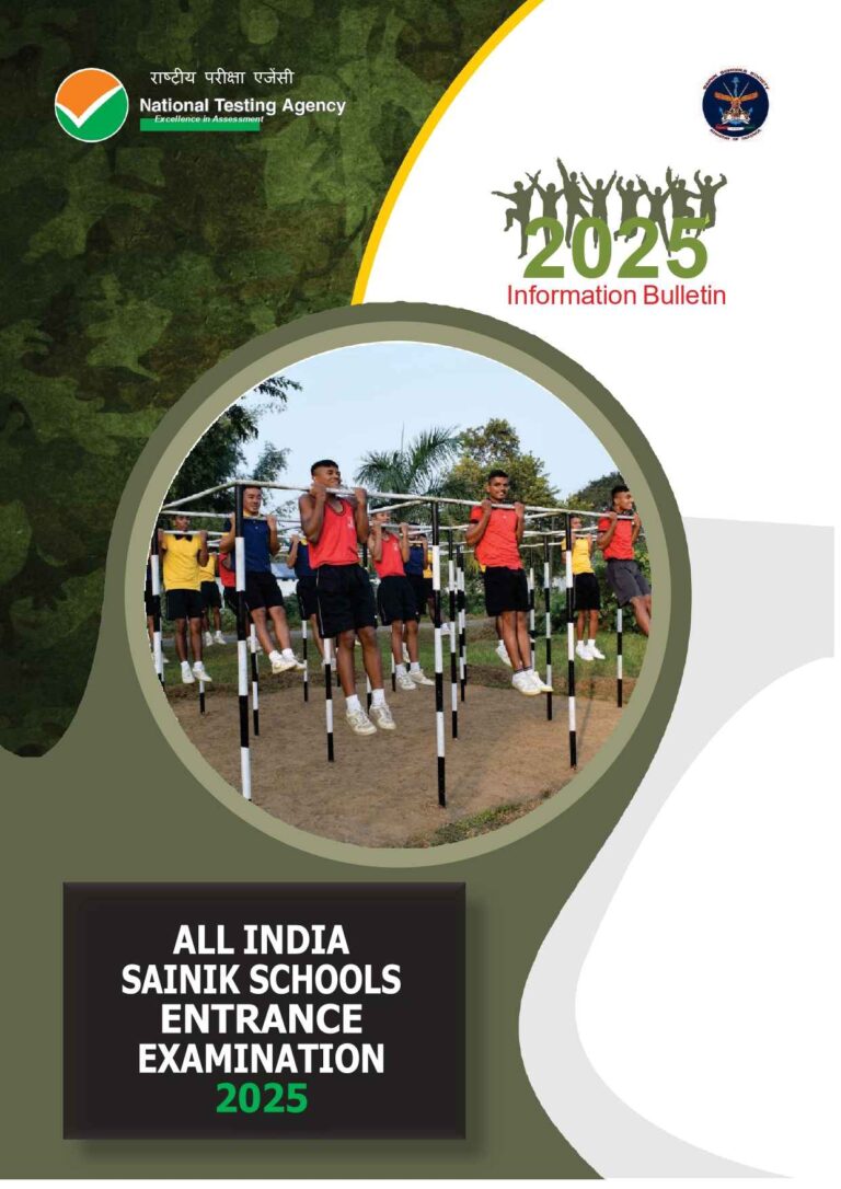 Aissee information bulletin 2025 aissee nta ac in all india sainik